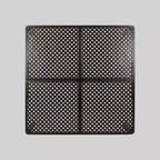 Tavolo da pranzo Tahoe Square in alluminio moderno con dettagli intrecciati - Christopher Knight Home