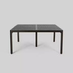 Tavolo da pranzo Tahoe Square in alluminio moderno con dettagli intrecciati - Christopher Knight Home
