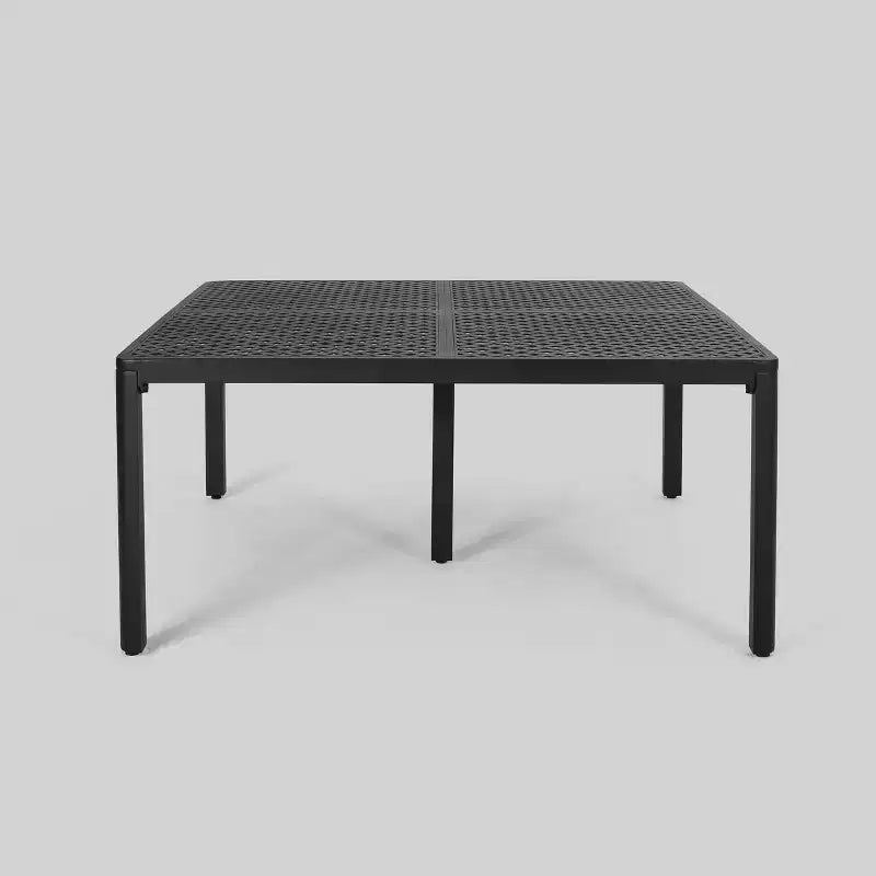 Tahoe Square Aluminum Modern Woven Accents Dining Table - Christopher Knight Home