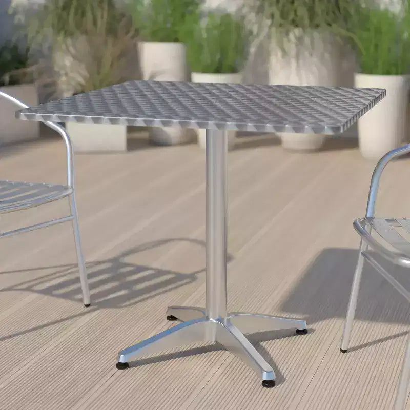 Flash Furniture Mellie, tavolo quadrato da 31.5'' per interni-esterni, in alluminio con base