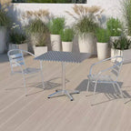 Flash Furniture Mellie, tavolo quadrato da 31.5'' per interni-esterni, in alluminio con base
