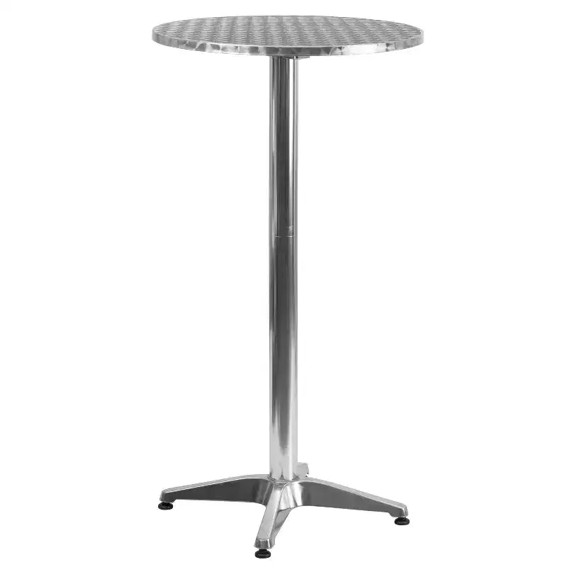 Flash Furniture Mellie 23.25 Round Aluminum Indoor-Outdoor Bar Height Table with Flip-Up Table