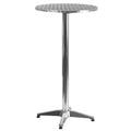Flash Furniture Mellie 23.25 Round Aluminum Indoor-Outdoor Bar Height Table with Flip-Up Table