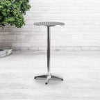 Flash Furniture Mellie, Tavolo Rotondo Alto da Bar da 23,25" in Alluminio per Interni ed Esterni con Piano Ribaltabile