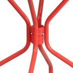 Flash Furniture Oia Tavolo da Esterno/Interno Rotondo in Acciaio Commerciale da 35.25 pollici con Foro per Ombrellone