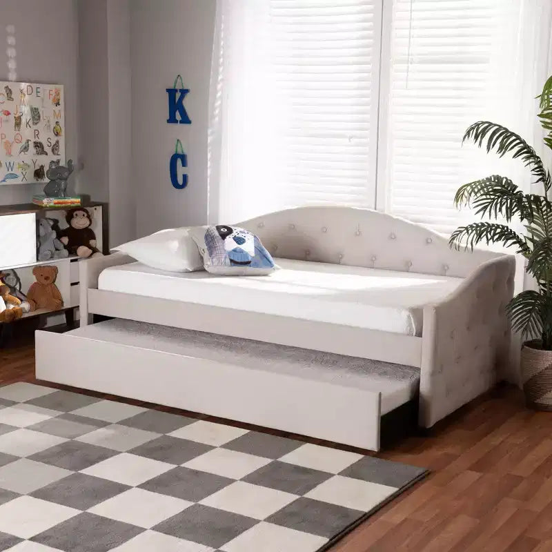 Becker Transitional Daybed con letto estraibile - Baxton Studio