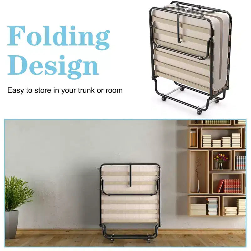 Costway Letto Pieghevole per Ospiti con Materasso in Memory Foam