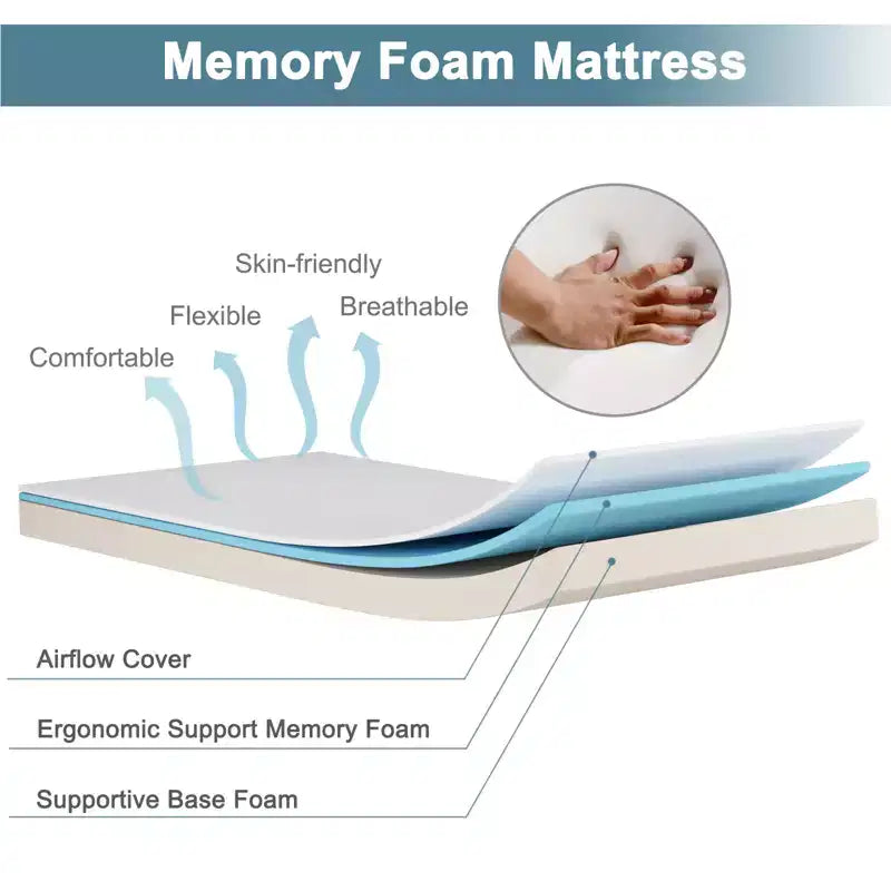 Costway Letto Pieghevole per Ospiti con Materasso in Memory Foam