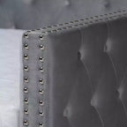 Letto da giorno imbottito in velluto Larkin con letto estraibile - Baxton Studio