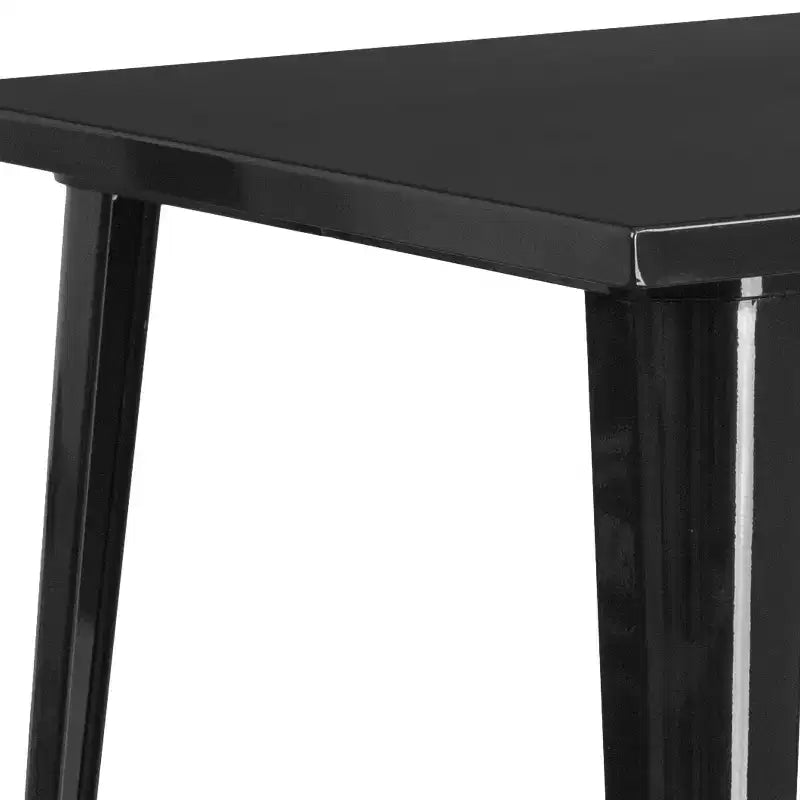 Tavolo da pranzo da esterno Merrick Lane con struttura in metallo e piano quadrato