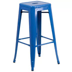 Set da Patio Merrick Lane con Tavolo e Sgabelli Senza Schienale - Struttura in Metallo Verniciato a Polvere per Uso Interno ed Esterno