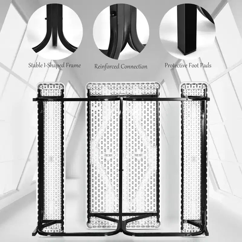 Costway Tavolo da Picnic con Panca Set da Esterno per Giardino, Patio, Feste, Resistente alle Intemperie, Nero/Bianco/Grigio/Marrone/Verde