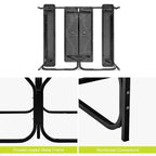 Costway Tavolo da Picnic con Panca Set da Esterno per Giardino, Patio, Feste, Resistente alle Intemperie, Nero/Bianco/Grigio/Marrone/Verde