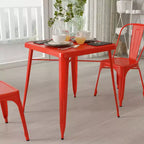 Merrick Lane Benson Tavolo da pranzo quadrato in metallo da 23,75 per uso interno ed esterno