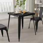 Merrick Lane Benson Tavolo da pranzo quadrato in metallo da 23,75 per uso interno ed esterno