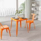 Merrick Lane Benson Tavolo da pranzo quadrato in metallo da 23,75 per uso interno ed esterno