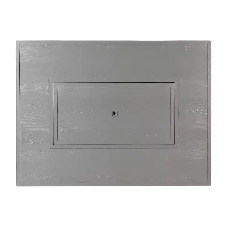 Tavolo da pranzo da esterno Oakland Living in alluminio, rettangolare 48 x 36, 55000 BTU, propano, pannello con motivo effetto legno