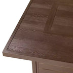 Tavolo da pranzo da esterno Oakland Living in alluminio, rettangolare 48 x 36, 55000 BTU, propano, pannello con motivo effetto legno