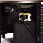 Tavolo da fuoco rotondo da 44" in alluminio a propano da 55000 BTU con 2 coperture - Oakland Living