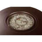 Tavolo da fuoco rotondo da 44" in alluminio a propano da 55000 BTU con 2 coperture - Oakland Living