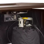 Tavolo Fuoco Raffinato a Propano 42 Pollici Quadrato in Alluminio 55000 BTU con 2 Coperture - Oakland Living