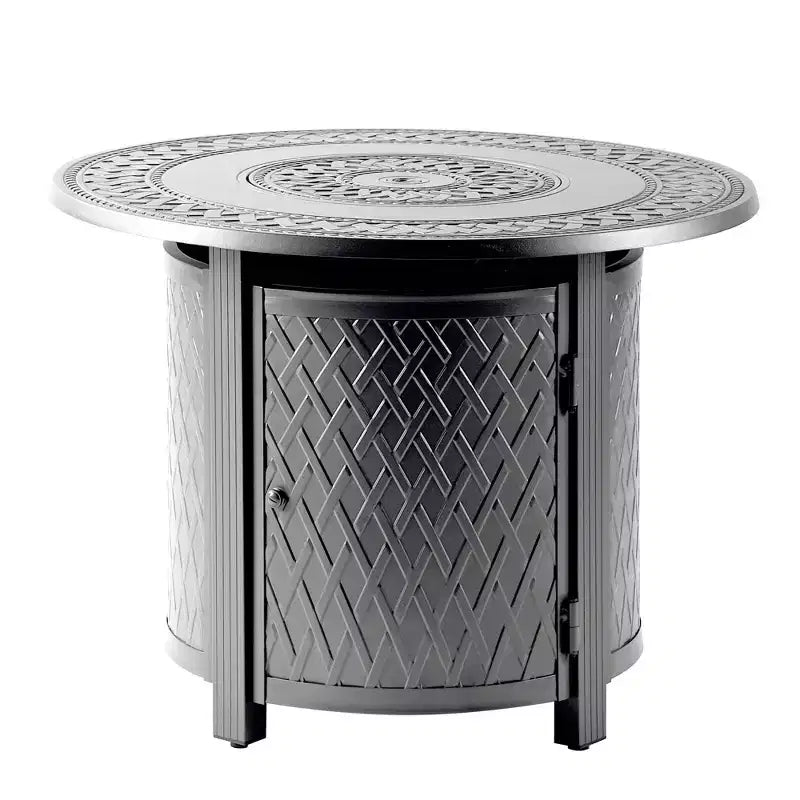 Oakland Living Tavolo da Pranzo Rotondo da Esterno in Alluminio 34", 37000 BTU