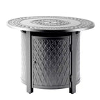 Oakland Living Tavolo da Pranzo Rotondo da Esterno in Alluminio 34", 37000 BTU