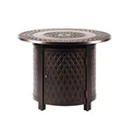 Oakland Living Tavolo da Pranzo Rotondo da Esterno in Alluminio 34", 37000 BTU