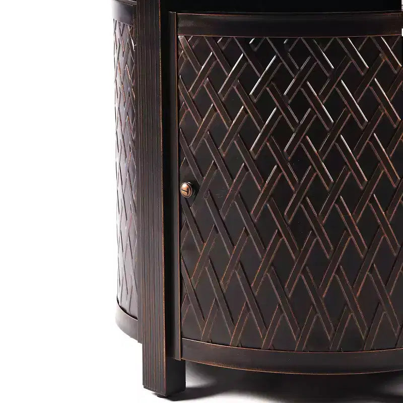 Oakland Living Tavolo da Pranzo Rotondo da Esterno in Alluminio 34", 37000 BTU