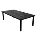 95 Modern Mesh Aluminum Rectangle Patio Dining Table - Oakland Living