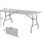 Costway Set Tavolo da Campeggio Pieghevole da Esterno con 2 Panche