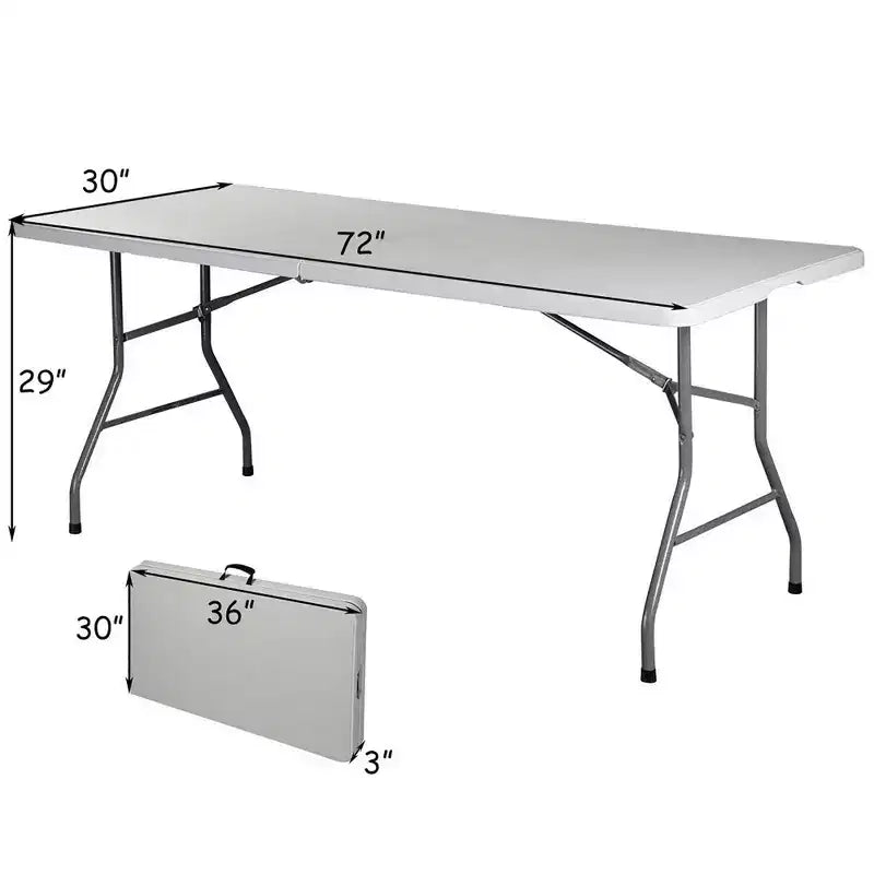 Costway Set Tavolo da Campeggio Pieghevole da Esterno con 2 Panche