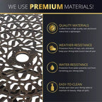 Kinger Home Tavolo da pranzo da esterno per patio da 41 pollici, Tavolo da pranzo rotondo da esterno, Mobili da patio in alluminio, Bronzo