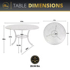 Kinger Home Tavolo da pranzo da esterno per patio da 41 pollici, Tavolo da pranzo rotondo da esterno, Mobili da patio in alluminio, Bronzo