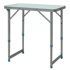 Outsunny Aluminum Lightweight Portable Folding Easy Clean Camping Table With Carrying Handle