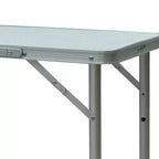 Tavolo da campeggio pieghevole portatile Outsunny in alluminio leggero facile da pulire con maniglia per il trasporto