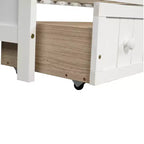 Divano letto singolo in legno con 2 cassetti - ModernLuxe