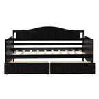 Divano letto singolo in legno con 2 cassetti - ModernLuxe