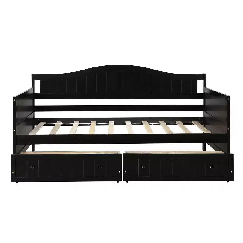 Divano letto singolo in legno con 2 cassetti - ModernLuxe
