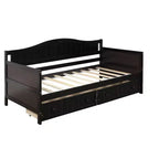Divano letto singolo in legno con 2 cassetti - ModernLuxe