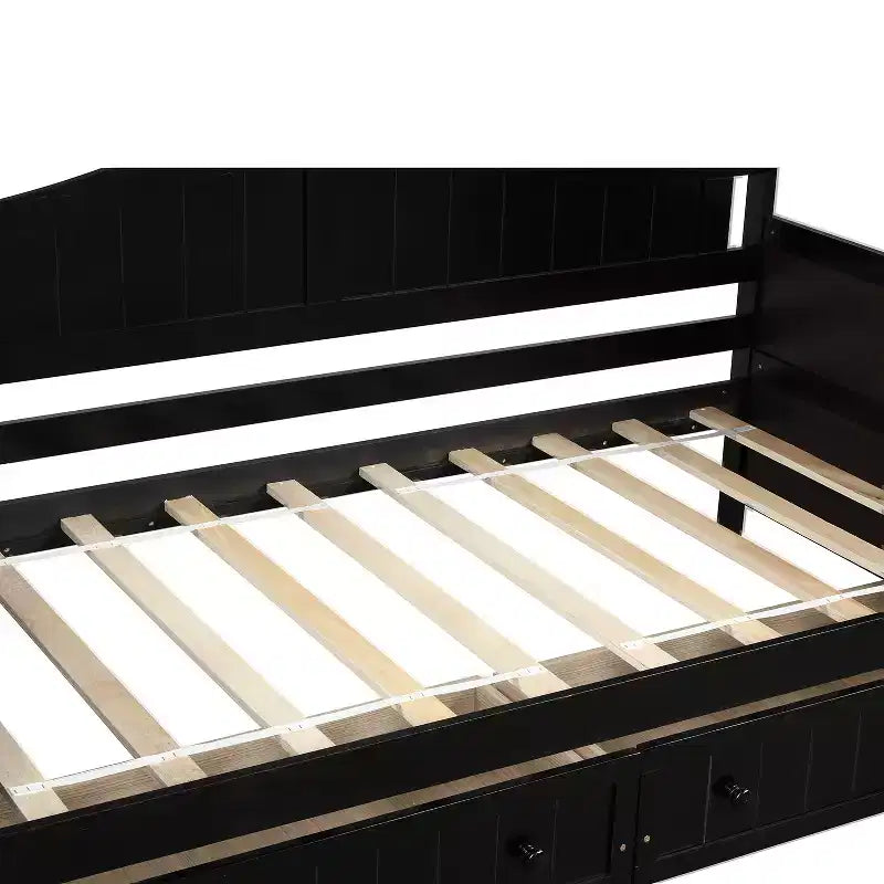 Divano letto singolo in legno con 2 cassetti - ModernLuxe