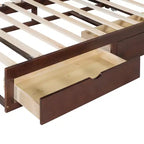 Letto a giorno estensibile in legno con letto estraibile e due cassetti portaoggetti-ModernLuxe