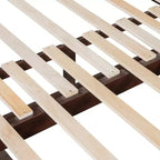 Letto a giorno estensibile in legno con letto estraibile e due cassetti portaoggetti-ModernLuxe
