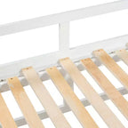 Letto a giorno estensibile in legno con letto estraibile e due cassetti portaoggetti-ModernLuxe
