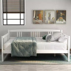 Letto a giorno in legno di dimensioni standard con gamba di supporto-ModernLuxe