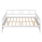 Letto a giorno in legno di dimensioni standard con gamba di supporto-ModernLuxe