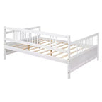Letto a giorno in legno di dimensioni standard con gamba di supporto-ModernLuxe