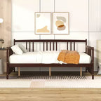 Letto a giorno in legno di dimensioni standard con gamba di supporto-ModernLuxe
