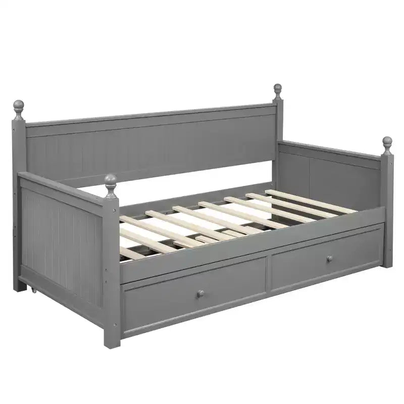 Daybed singolo in legno con letto estraibile-ModernLuxe