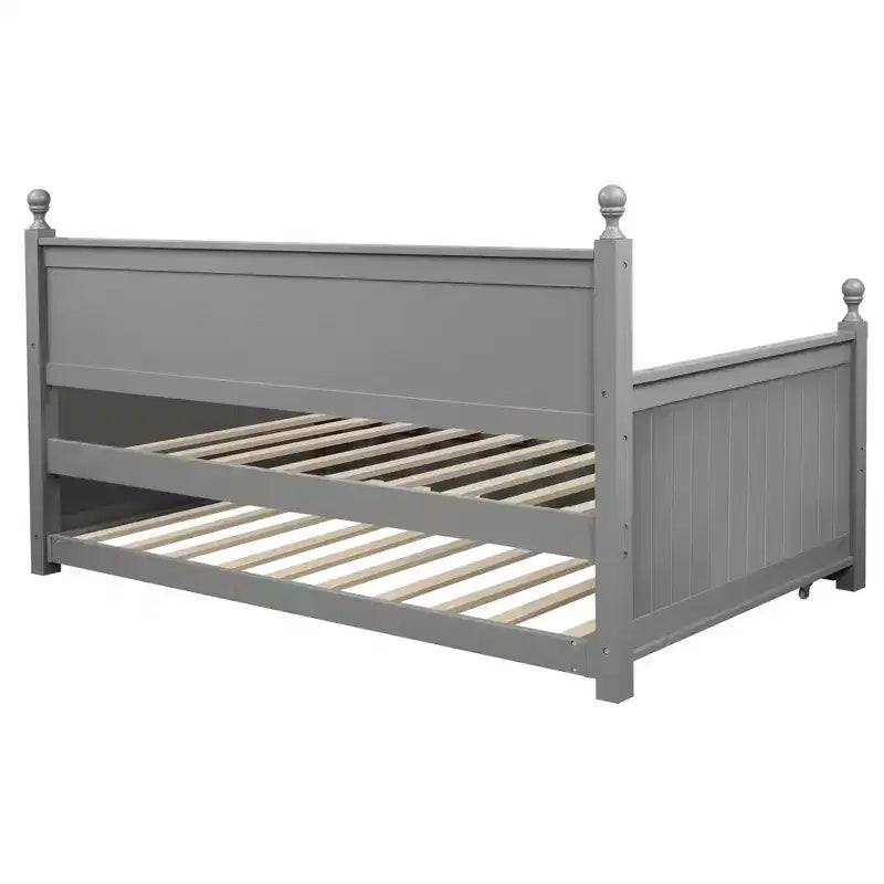 Daybed singolo in legno con letto estraibile-ModernLuxe